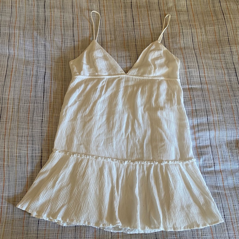 Garage Hayden Tiered babydoll dress in white